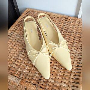 Women's Butter Yellow Slingback Shoes
